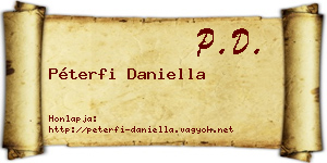 Péterfi Daniella névjegykártya